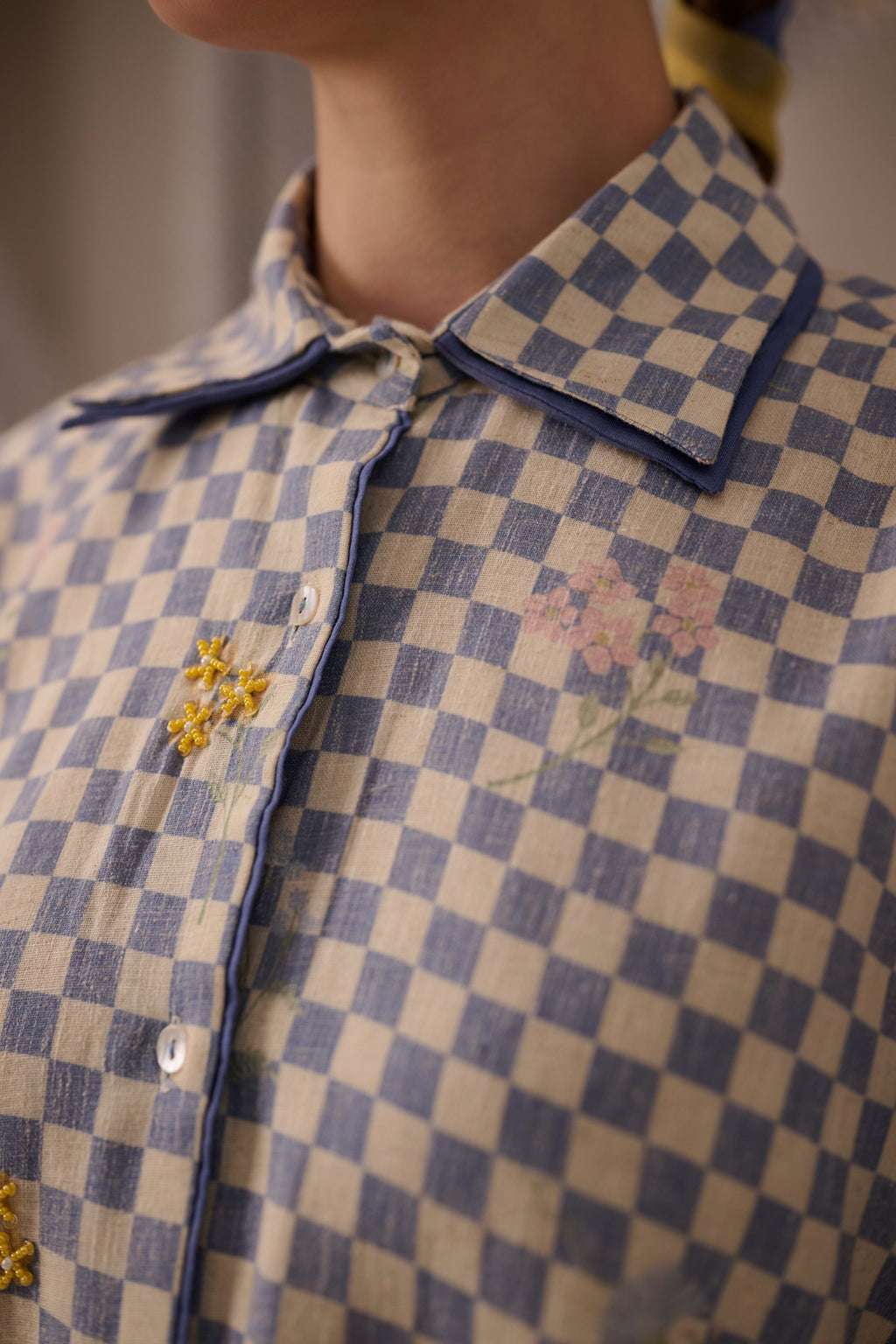 Bloom Cuff Shirt Blue