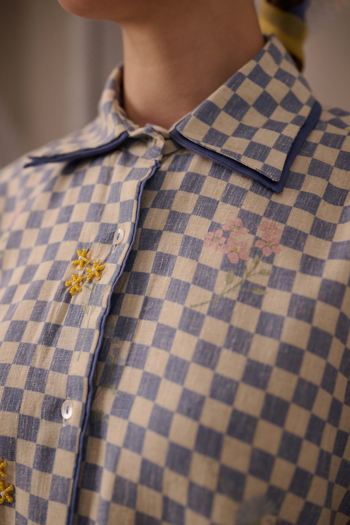 Bloom Cuff Shirt Blue