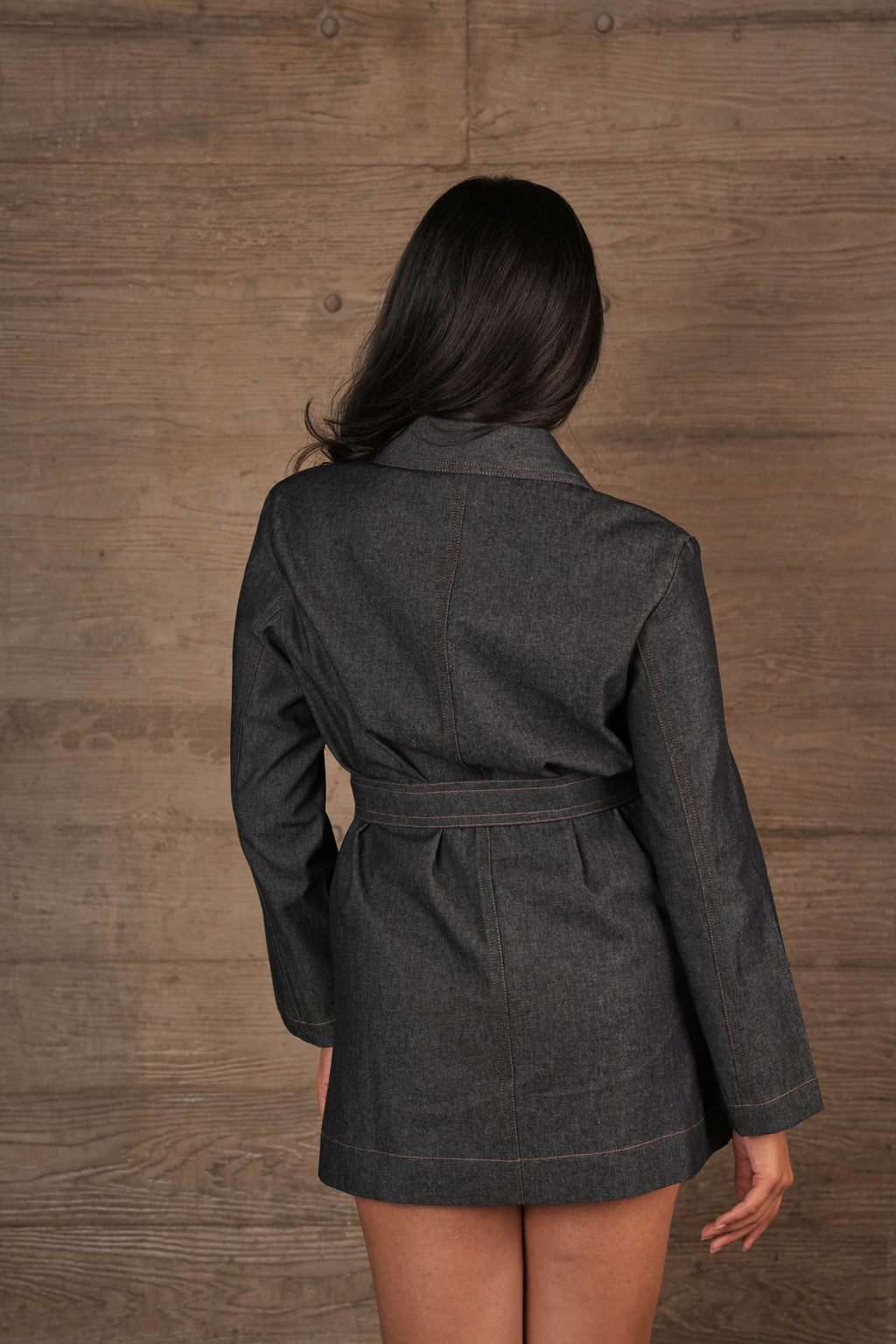 Basic Denim Trench Coat