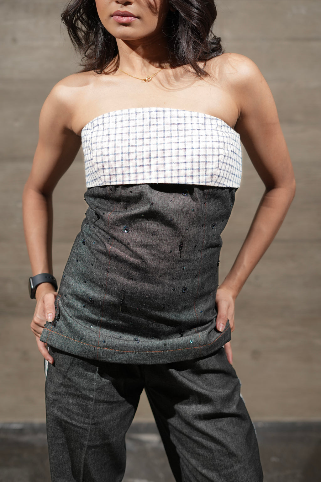 Checkered Bandeau